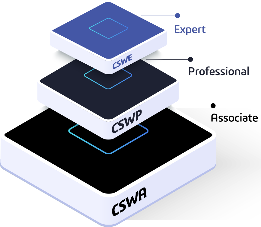 시험 종류 CSWE-Expert, CSWP-Professional, CSWA